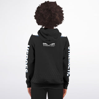 Womens Zip-Up Hoodie - Obsidian Black