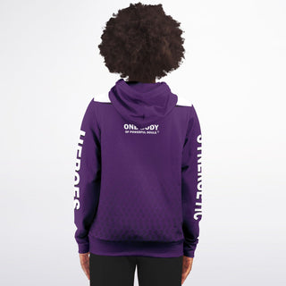 Womens Zip-Up Hoodie - Purple Shield