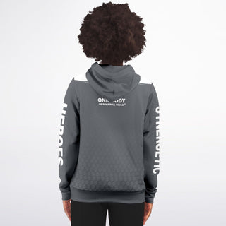 Womens Zip-Up Hoodie - Shadow Gray
