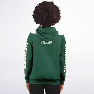 Womens Zip-Up Hoodie - Emerald Green