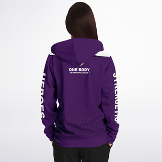 Womens Zip-Up Hoodie - Purple Shield