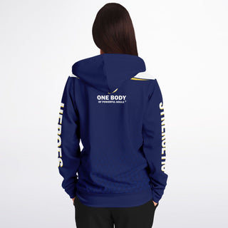 Womens Zip-Up Hoodie - Midnight Blue