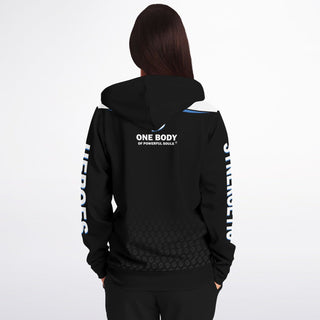 Womens Zip-Up Hoodie - Obsidian Black