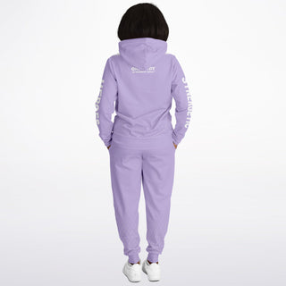 Womens Hoodie & Emblem Jogger - Lavender Mist