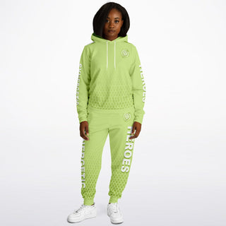 Womens Lettered Hoodie & Jogger - Harmony Green - Synergetic Heroes