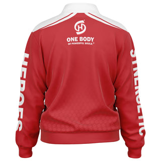 Womens Track Jacket - Fire Red