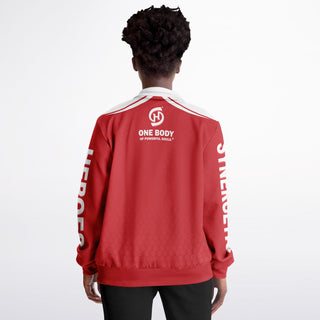 Womens Track Jacket - Fire Red