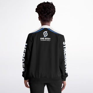 Womens Track Jacket - Obsidian Black