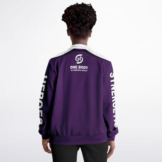 Womens Track Jacket - Purple Shield