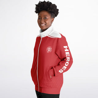 Womens Track Jacket - Fire Red