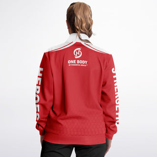 Womens Track Jacket - Fire Red