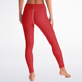 Yoga Leggings - Fire Red - Synergetic Heroes