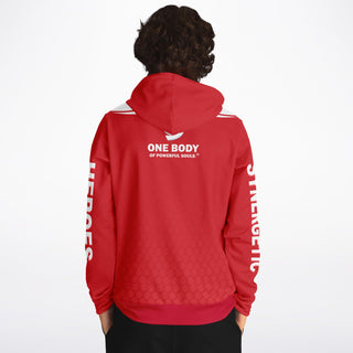 Mens Hoodie - Fire Red