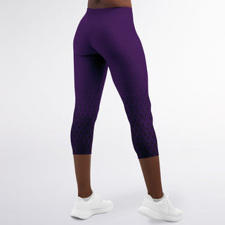 Capri Leggings - Purple Shield