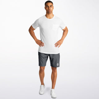 Mens Athletic Long Shorts - Shadow Gray