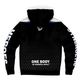 Mens Microfleece Ziphoodie - Obsidian Black - Synergetic Heroes