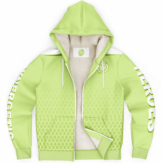 Mens Microfleece Ziphoodie - Harmony Green - Synergetic Heroes