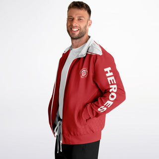 Mens Track Jacket - Fire Red - Synergetic Heroes