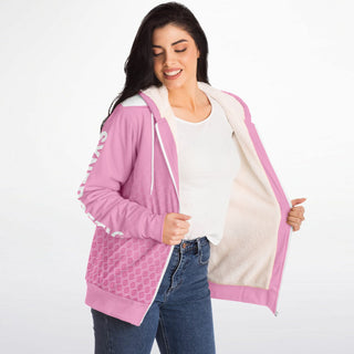 Womens Microfleece Ziphoodie - Soft Rose - Synergetic Heroes