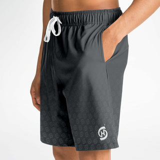 Mens Athletic Long Shorts - Shadow Gray