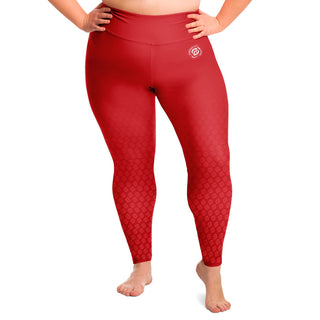 Plus Size Legging - Fire Red - Synergetic Heroes