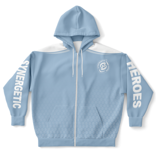 Mens Plus-size Ziphoodie - Angel Blue - Synergetic Heroes