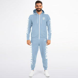 Mens Lettered Ziphoodie & Jogger - Angel Blue - Synergetic Heroes