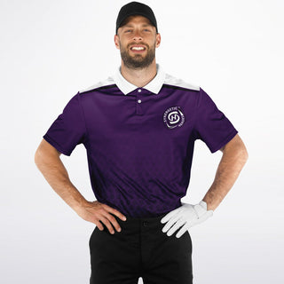 Mens Polo Shirt - Purple Shield