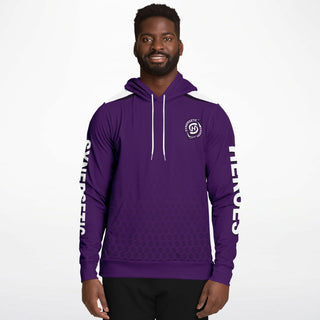 Mens Hoodie - Purple Shield