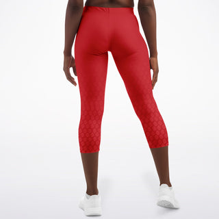 Capri Leggings - Fire Red - Synergetic Heroes