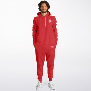 Mens Hoodie & Jogger - Fire Red - Synergetic Heroes