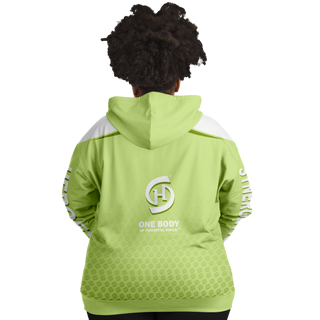 Womens Plus-size Ziphoodie - Harmony Green - Synergetic Heroes