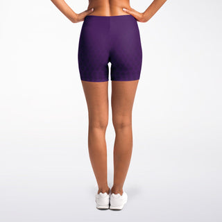 Legging Shorts - Purple Shield