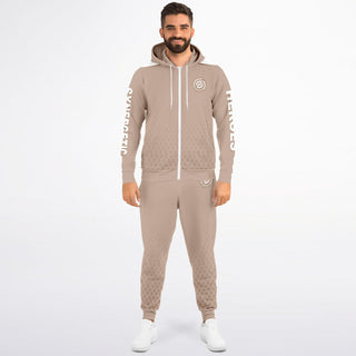 Mens Ziphoodie & Jogger - Taupe Stone - Synergetic Heroes