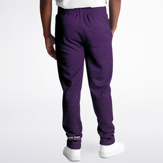 Mens Track Pants - Purple Shield