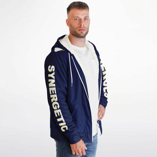 Mens Microfleece Ziphoodie - Midnight Blue - Synergetic Heroes