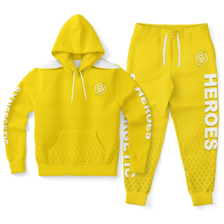 Mens Hoodie & Lettered Jogger - Yellow Sun