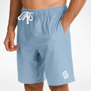 Mens Athletic Long Shorts - Angel Blue