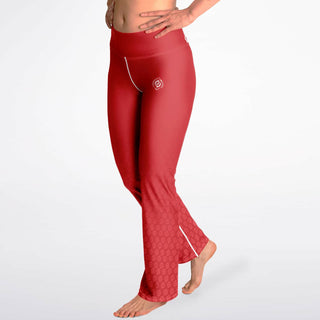 Flare Leggings - Fire Red - Synergetic Heroes