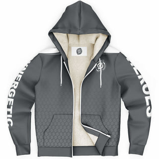 Mens Microfleece Ziphoodie - Shadow Gray - Synergetic Heroes