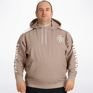 Mens Plus-size Hoodie - Taupe Stone - Synergetic Heroes