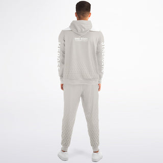 Mens Ziphoodie & Emblem Jogger - Jade White
