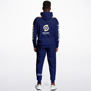 Mens Lettered Hoodie & Jogger - Midnight Blue - Synergetic Heroes