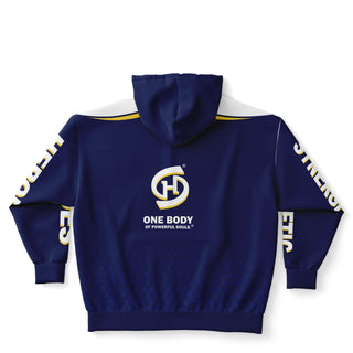 Mens Plus-size Hoodie - Midnight Blue - Synergetic Heroes