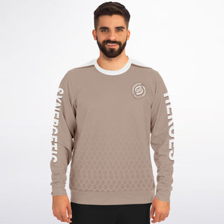 Mens Athletic Sweatshirt - Taupe Stone