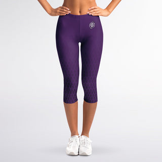 Capri Leggings - Purple Shield