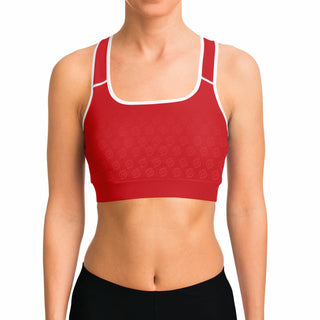 Sports Bra - Fire Red - Synergetic Heroes