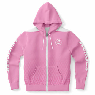 Womens Zip-Up Hoodie - Soft Rose - Synergetic Heroes