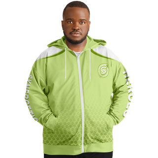 Mens Plus-size Ziphoodie - Harmony Green - Synergetic Heroes