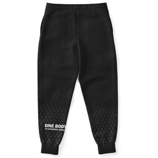 Mens Lettered Jogger - Obsidian Black - Synergetic Heroes